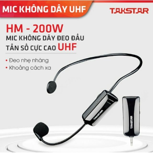 Micro không dây deo tai takstar hm-200w
