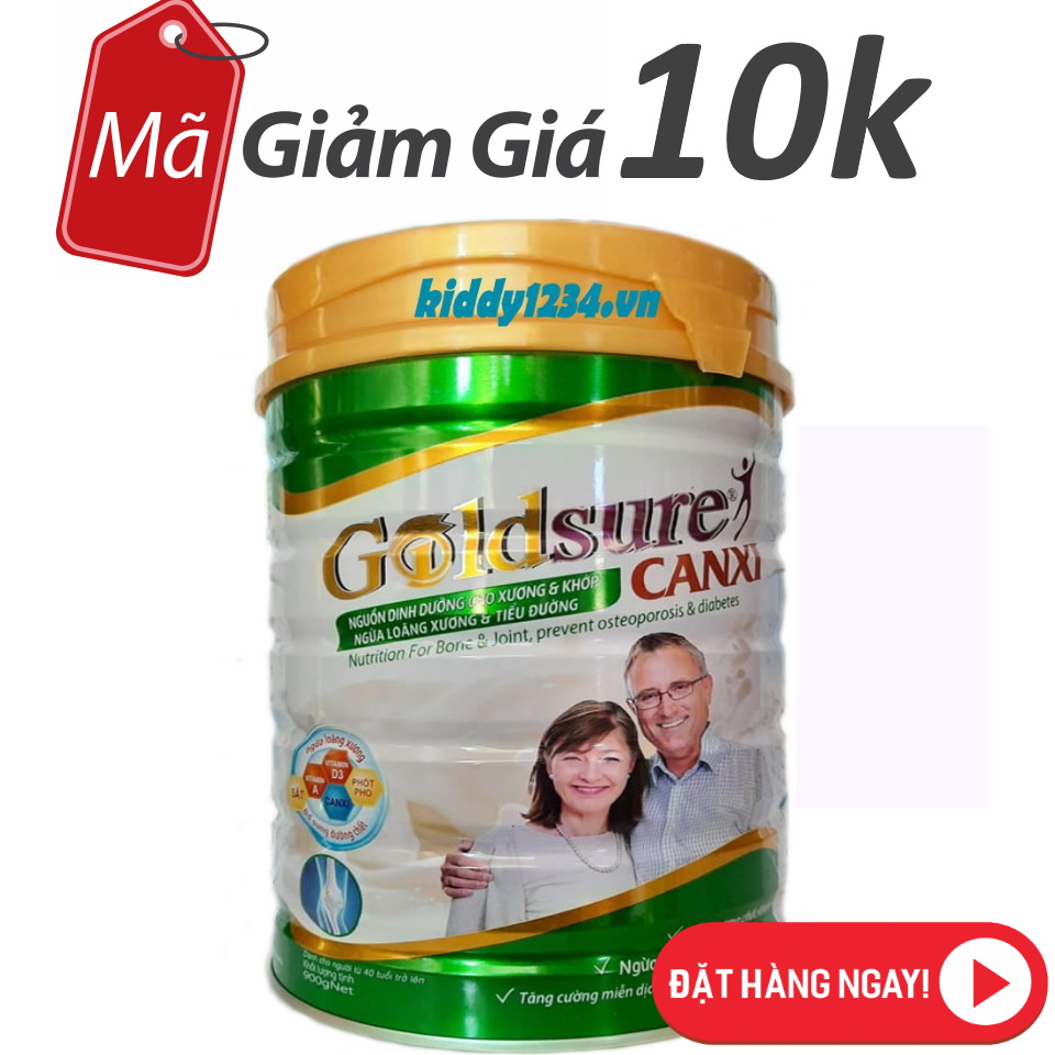 Sữa Goldsure Canxi NC 900G ngừa loãng xương, NGỪA TIỂU ĐƯỜNG dành cho người trên 35 tuổi (kiddy1234)