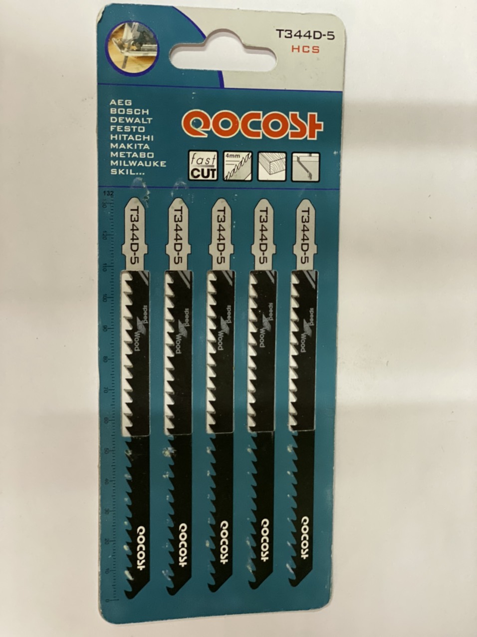 Set 5 lưỡi gỗ cưa lọng dài 132mm T344D