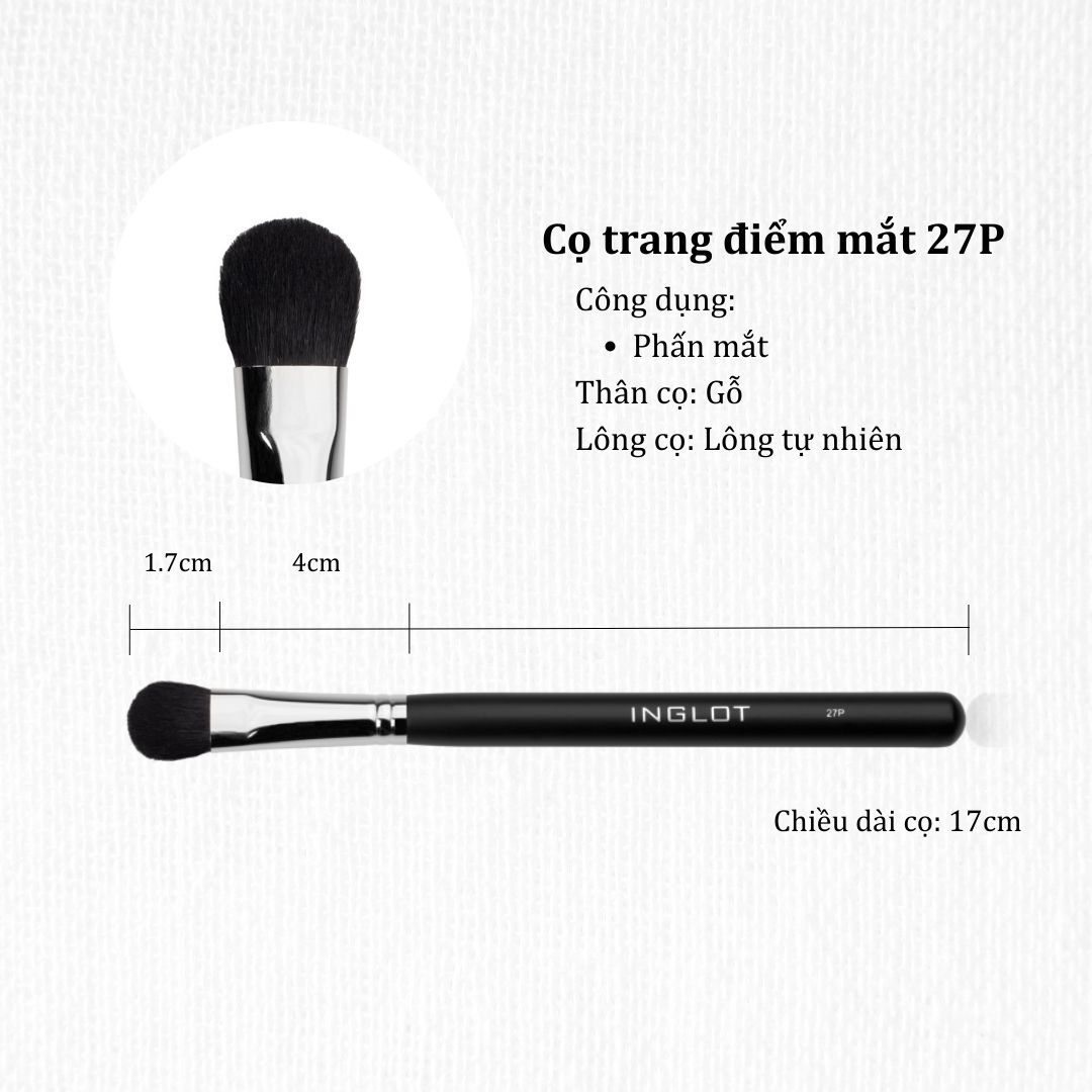 Cọ trang điểm mắt lông mềm mại Makeup Brush 27P Inglot