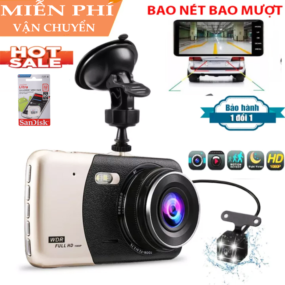 Camera hành trình oto 4k - dùng thẻ 32 gb - camera hành trình x002 chất lượng video 1080p ổn định sử dụng tiếng việt- thời gian lưu trữ lên đến 45 ngày- góc quay rộng 170 độ- bảo hành 1 năm
