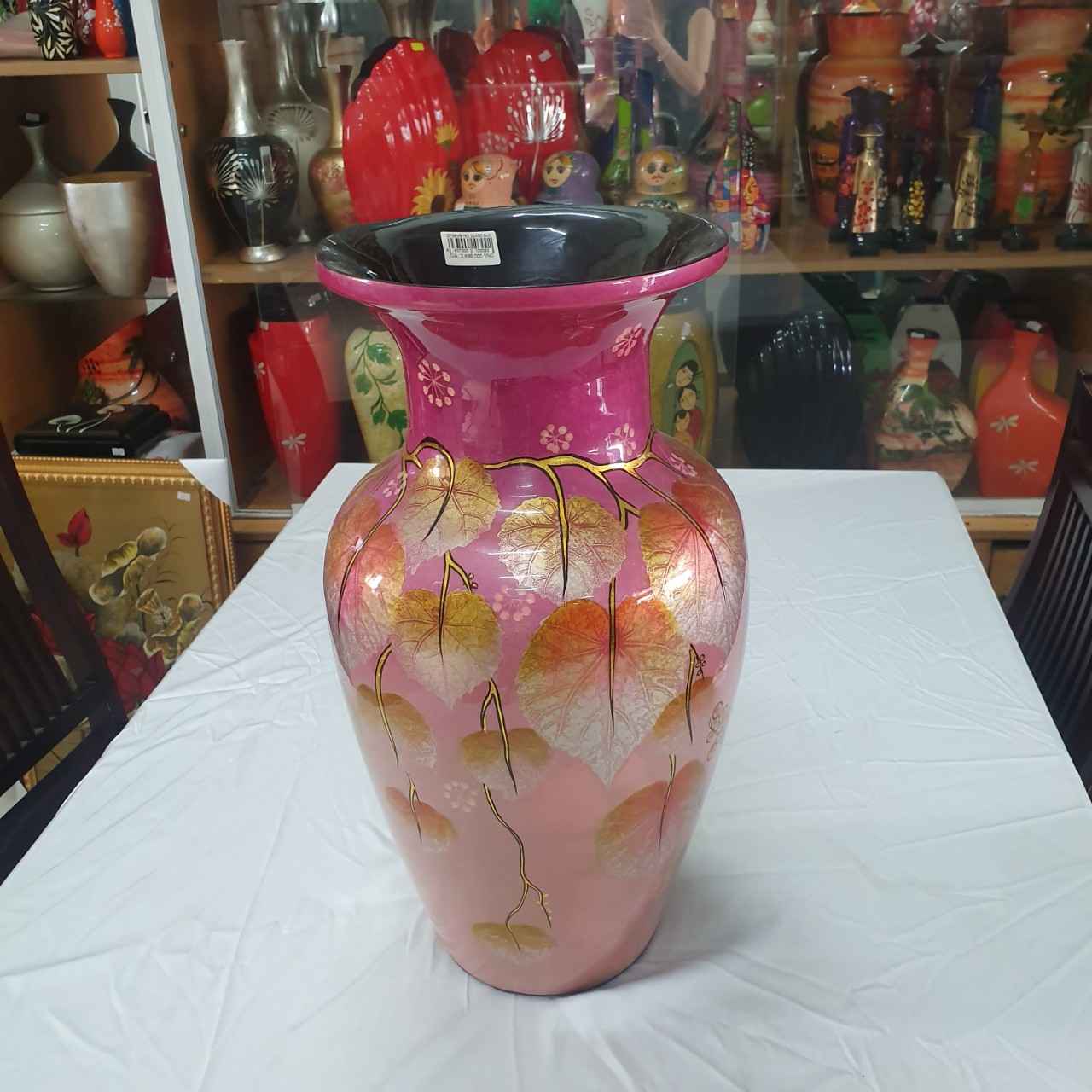 Bình hút tài lộc sơn mài cao cấp Thanh Bình Lê size 25x50 cm cắm hoa, trang trí nhà cửa, văn phòng, làm quà tặng ý nghĩa
