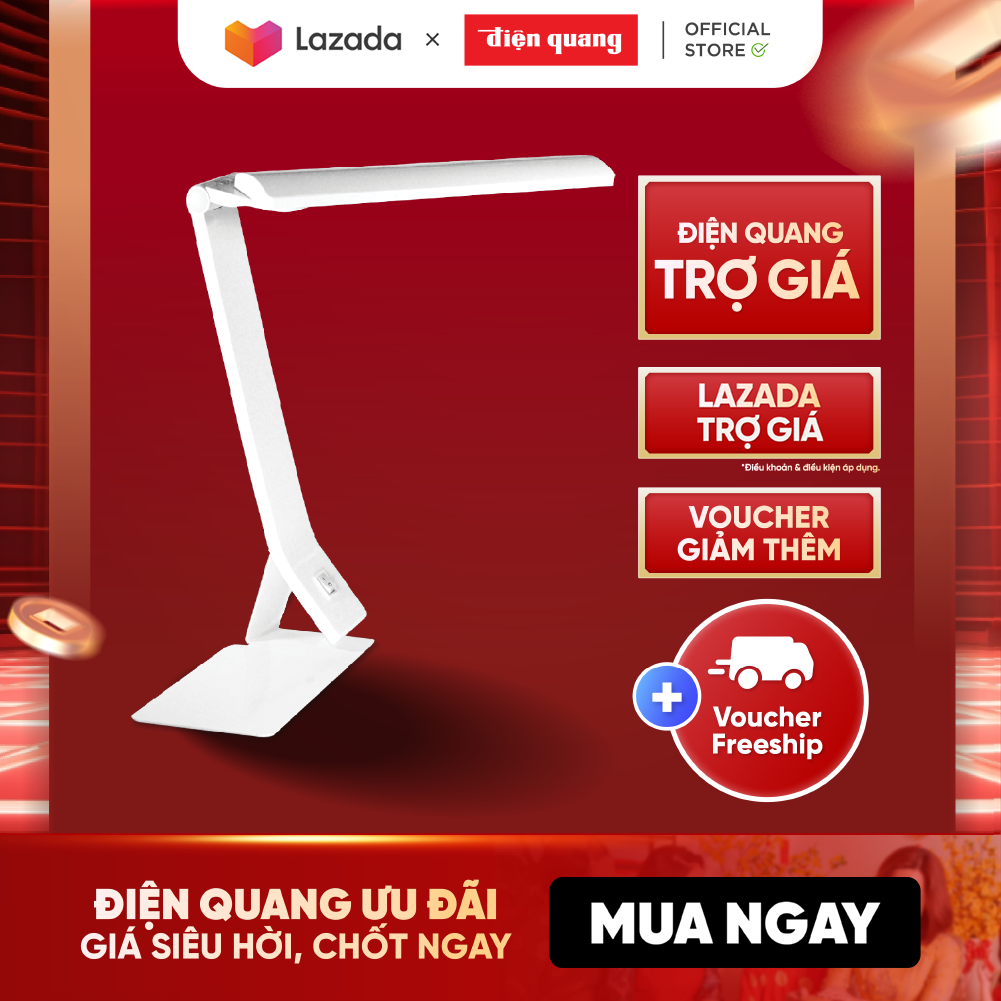 Đèn bàn led điện quang đq ldl02 5w cắm điện trực tiếp