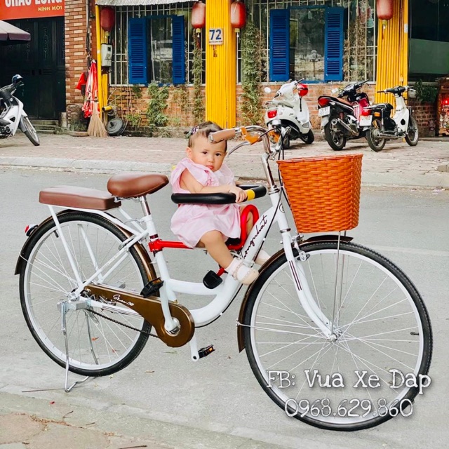 Xe đạp mini nữ Thống Nhất kèm❤️FREESHIP❤️ ghế trước cho bé
