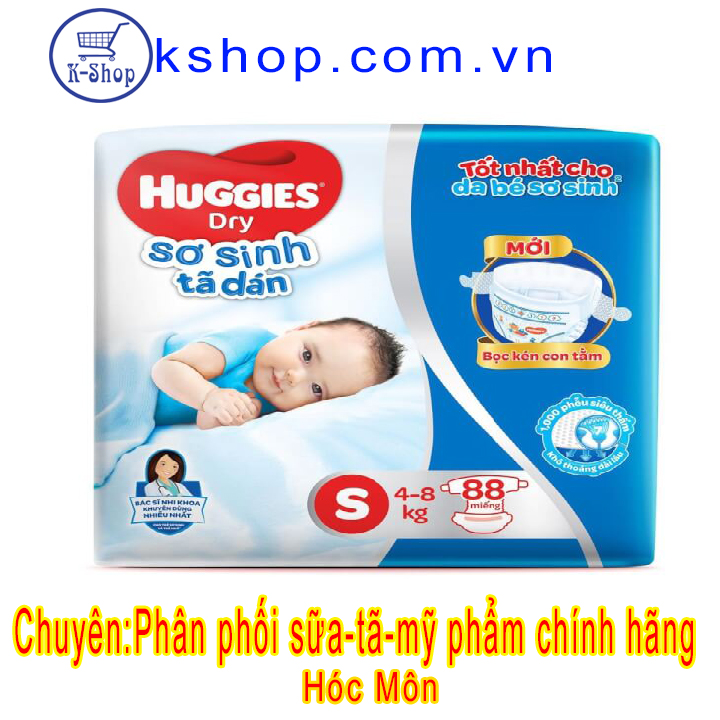 Tã dán Huggies S88 sơ sinh cho trẻ từ 4-8kg