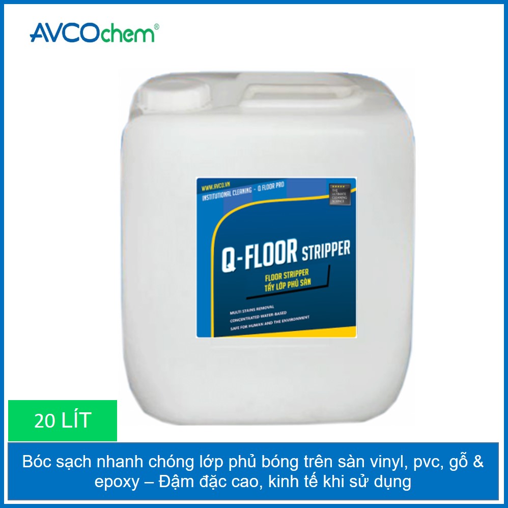 Chất tẩy phủ bóng sàn q-floor stripper - can 20 lít - avcochem