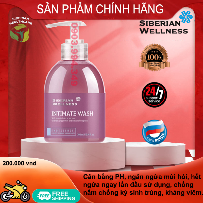 Dung dịch vệ sinh phụ nữ SIBERIAN WELLNESS Intimate Wash cân bằng PH ngăn mùi hôi chống nấm giảm ngứ