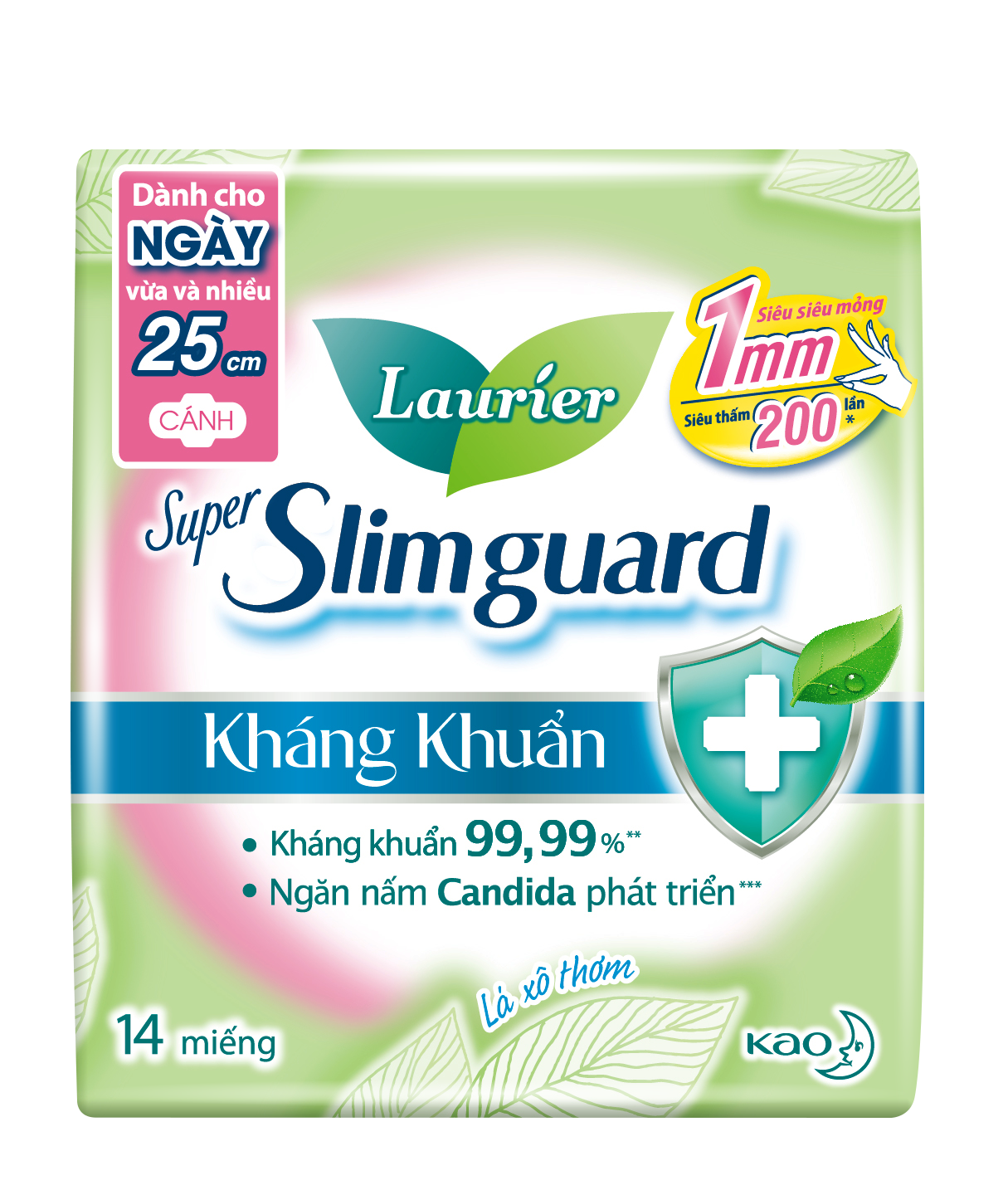 [HCM]Combo 3 Gói BVS Laurier Super Slim Guard Siêu Mỏng 1mm Kháng Khuẩn 25cm 14 miếng Nhập Khẩu Thái Lan