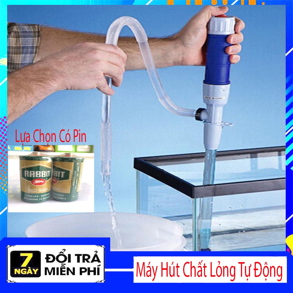 Máy hút tự động nước, rượu, xăng, chất lỏng dùng 2 pin đại
