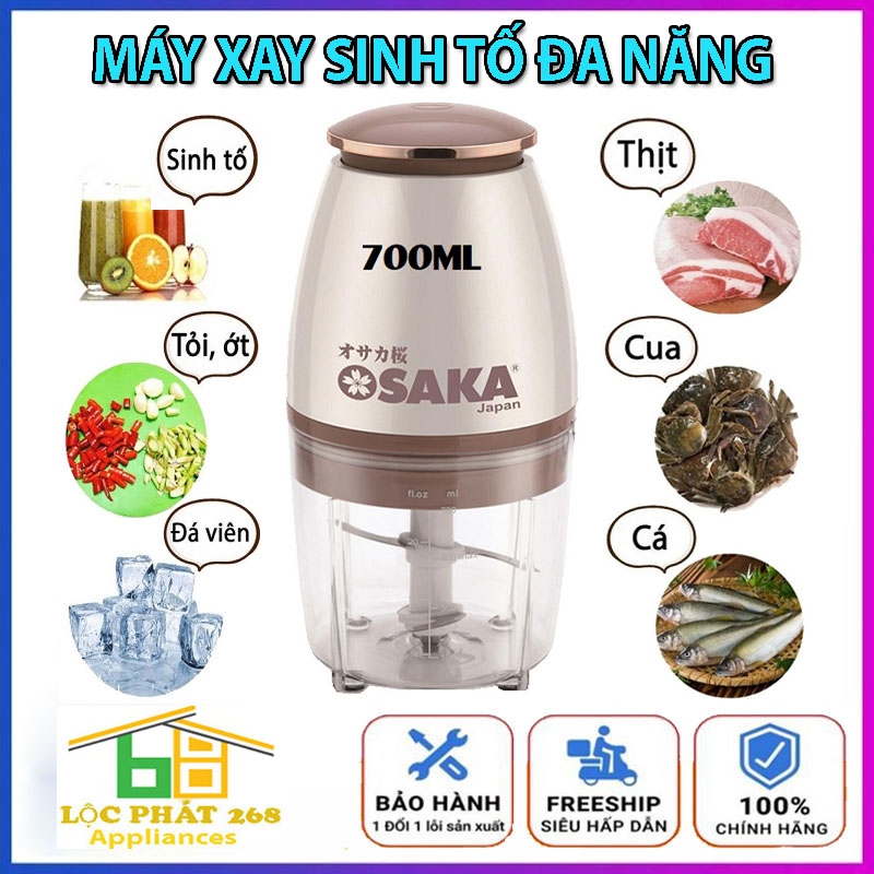 ● máy xay sinh tố osaka mini tiện lợi cho mọi gia đình, máy xay sinh tố cầm tay mini, máy xay thịt sinh tố đa năng, lưỡi xay thép chống rỉ vỏ máy bền bỉ chống va đập, máy xay sinh tố, máy xay đa năng
