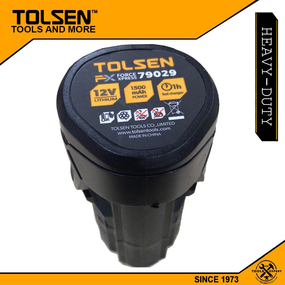 Pin TOLSEN 12V 79029, sử dụng cho thân máy vít và khoan TOLSEN 12V