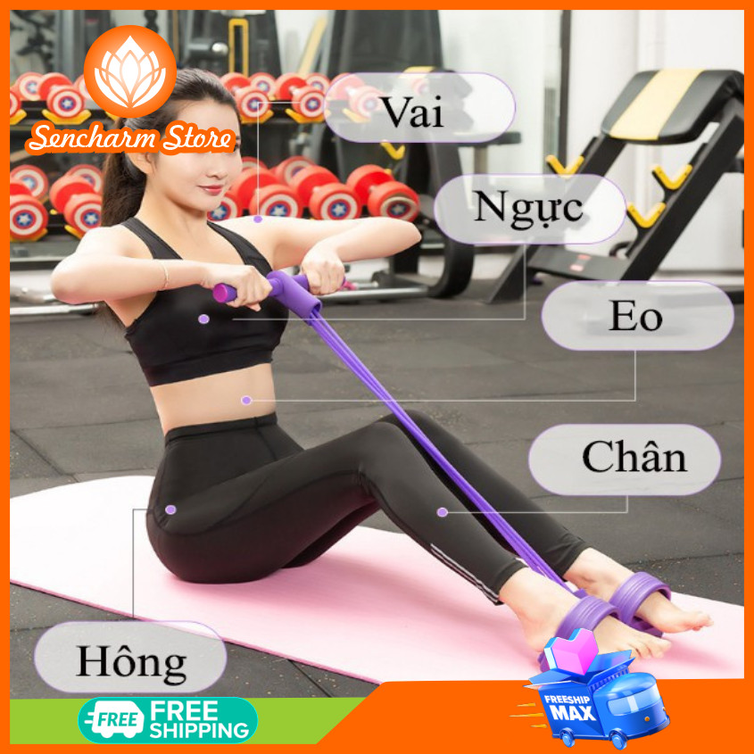 Dây kéo căng tập thể dục - SENCHARM - dây cao su an toàn luyện tập sức khỏe