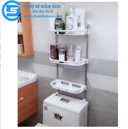 Kệ nhà tắm 2 tầng, 3 tầng, kệ để đồ phòng tắm , nhà vệ sinh toilet dán tường, kệ để bồn cầu
