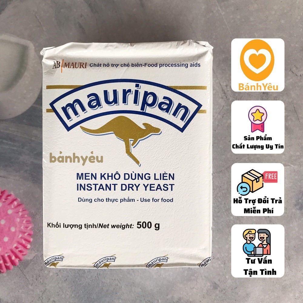 Men ngọt Mauripan 500g làm bánh mì ngọt dễ sử dụng lên men tốt không cần kích hoạt