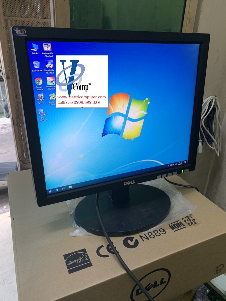 [HCM]Màn hình LCD 17″ Dell LED vuông hàng nhập từ Nhật Renew full thùng xốp. Tặng cáp vga và dây nguồn.