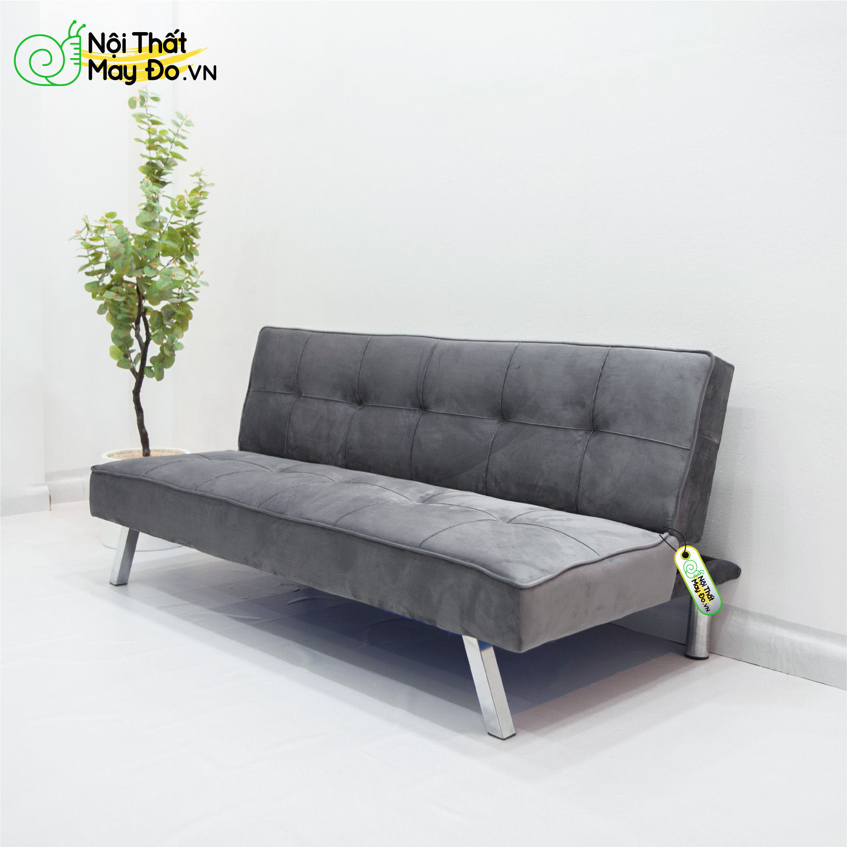 SOFA BED VẢI NHUNG 3 CHỨC NĂNG NGÃ VÀ CHÂN THÁP RÁP - HÀNG XUẤT KHẨU MỸ CHÍNH HÃNG MW FURNITURE