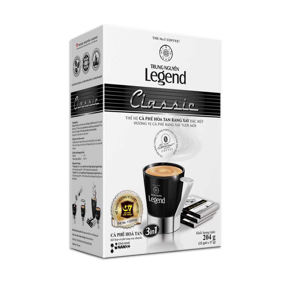 Cà phê sữa legend classic trung nguyên - hộp 12 gói