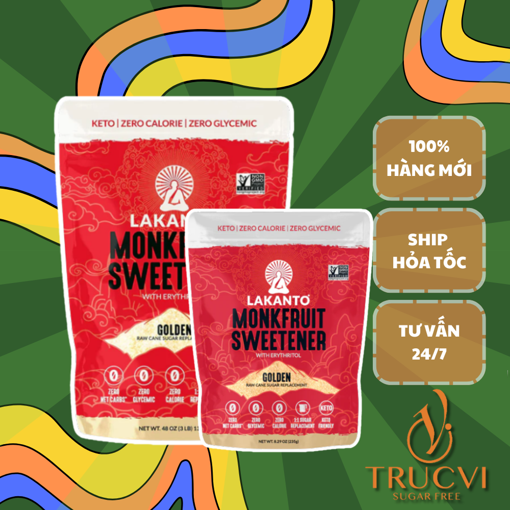 Đường ăn kiêng La Hán Quả Vàng Lakanto monkfruits 0 calo