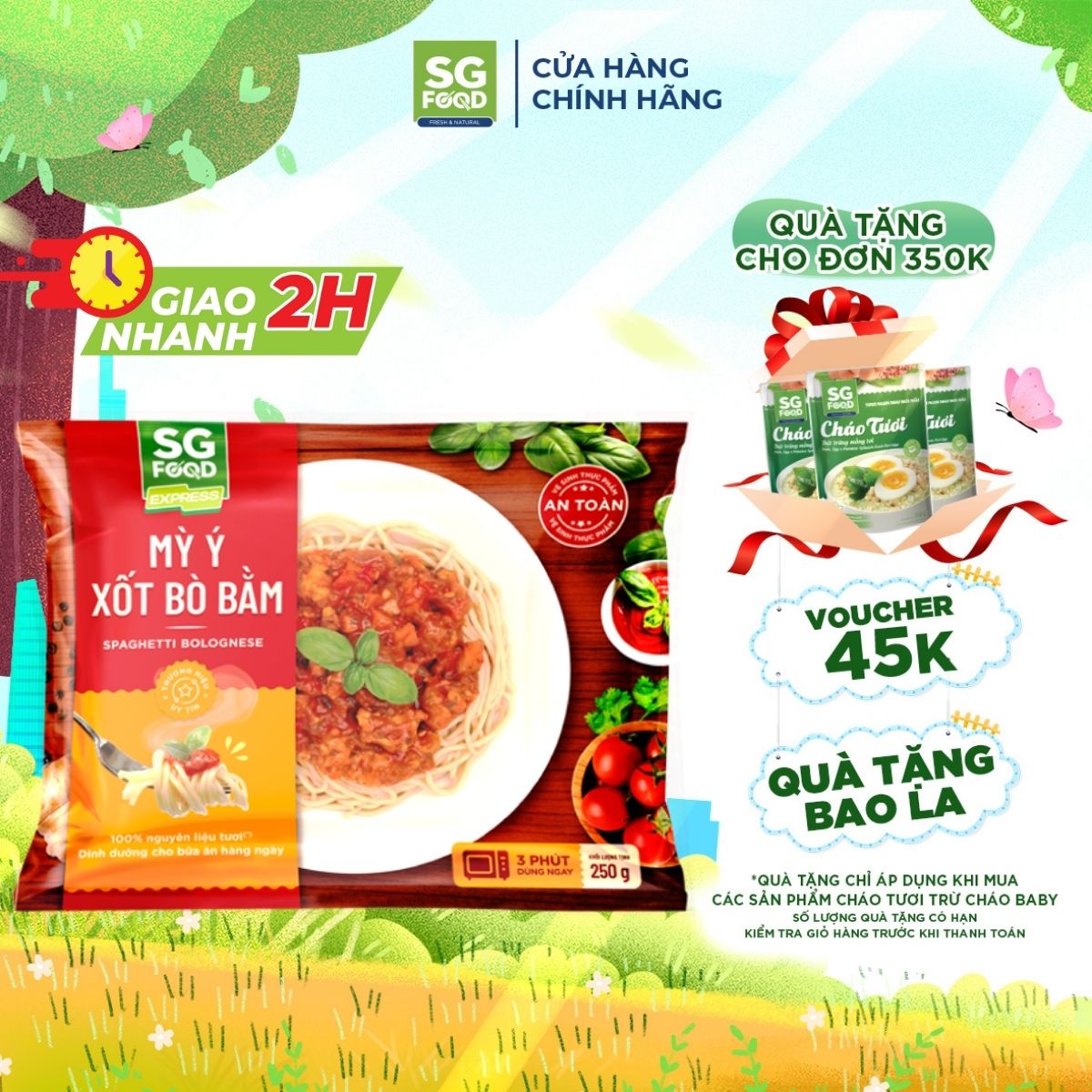 Mỳ ý xốt bò bằm sg food 250g
