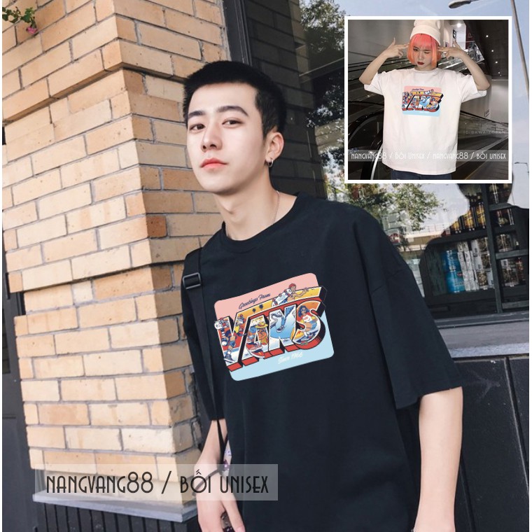 Áo thun mùa hè sôi động cùng vanss 1966 unisex tay lỡ