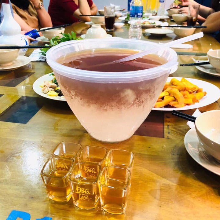 Bát đựng rượu ướp lạnh Cao cấp 1,2 lít, Bát ướp lạnh rượu tặng kèm gáo múc rượu