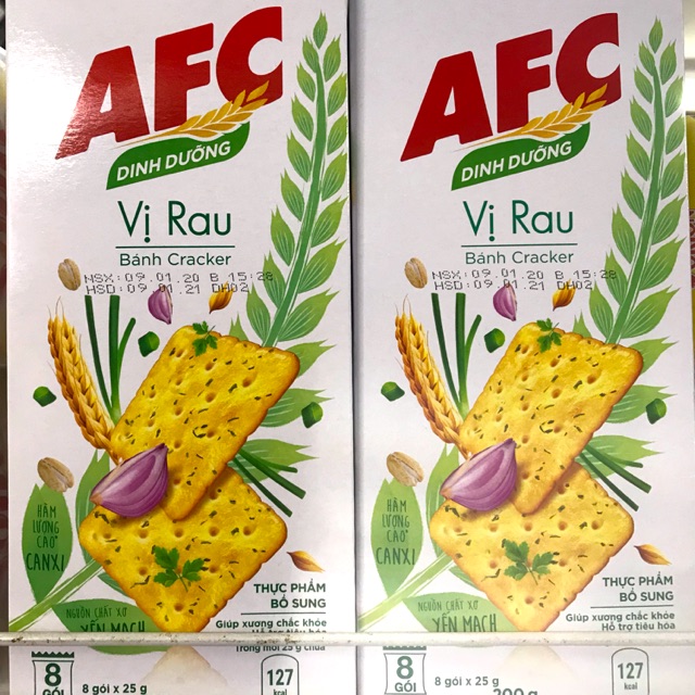 [ KM lớn 35k] Bánh AFC vị rau củ 8 Gói 200g Thơm Ngon Giòn chỉ 35k Giứ Vóc Dáng - bánh ăn kiêng giảm cân