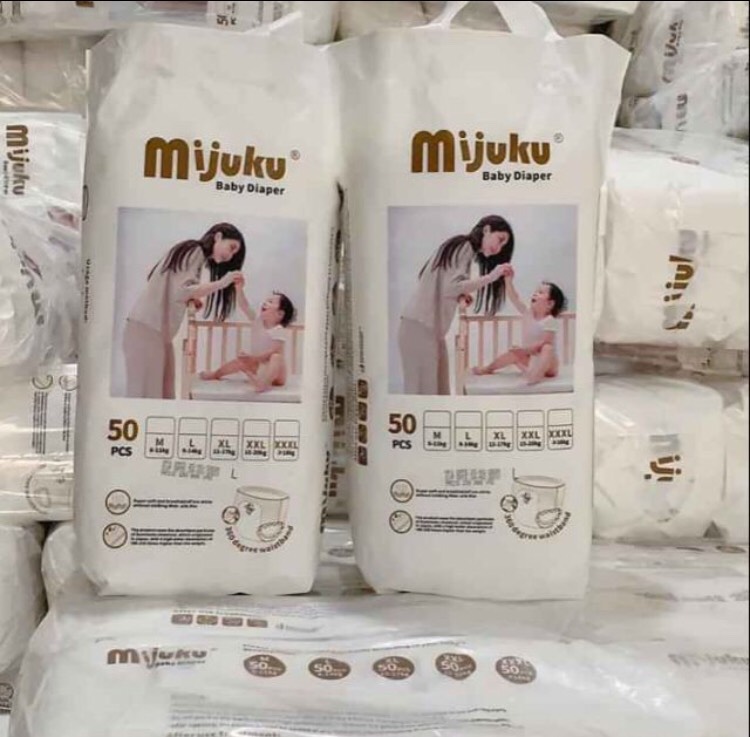 Bỉm tã quần Mijuku cao cấp xuất Nhật siêu mềm, siêu thấm size M/L/XL/XXXL