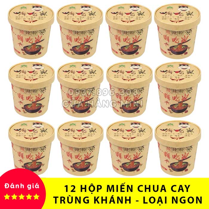 【CỰC RẺ】 Combo 12 Hộp Miến Chua Cay Trùng Khánh - 6 Gói Gia Vị