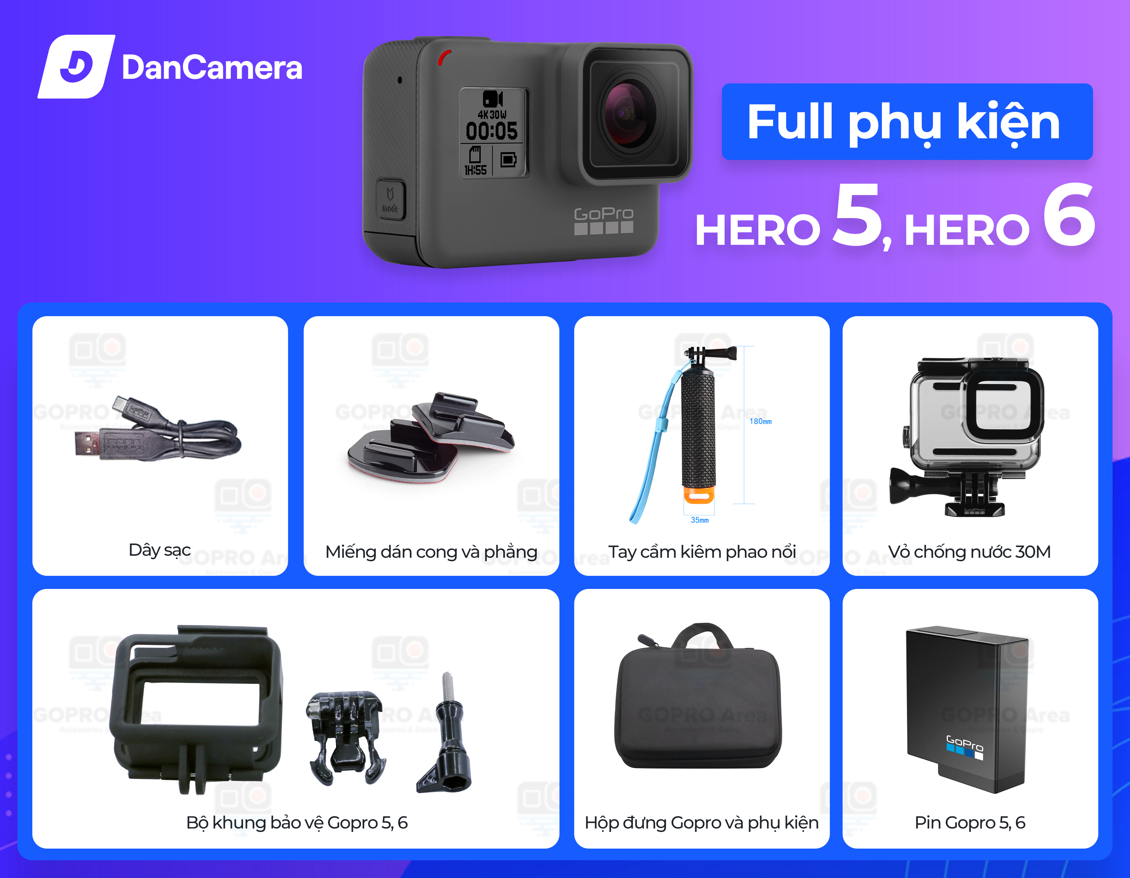 GoPro Hero 6 black - Bảo hành 1 đổi 1 trong 12 tháng | Lazada.vn