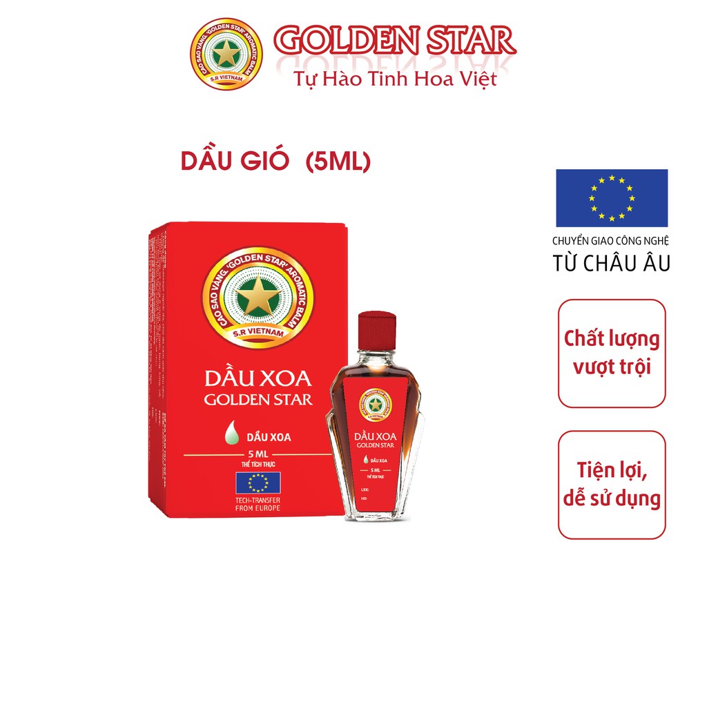 Dầu xoa Golden Star 5ml Rẻ vô địch] [Chính hãng]
