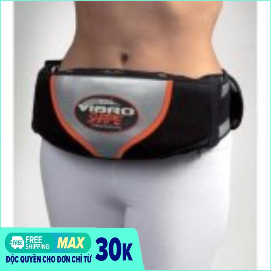 Đai Mát Xa Bụng Giảm Cân Vibroshape, Mat Xa Bung Bang May, Đai massage giảm mỡ bụng Vibro Shape có rung, nóng + Tặng thước dây đo vòng eo