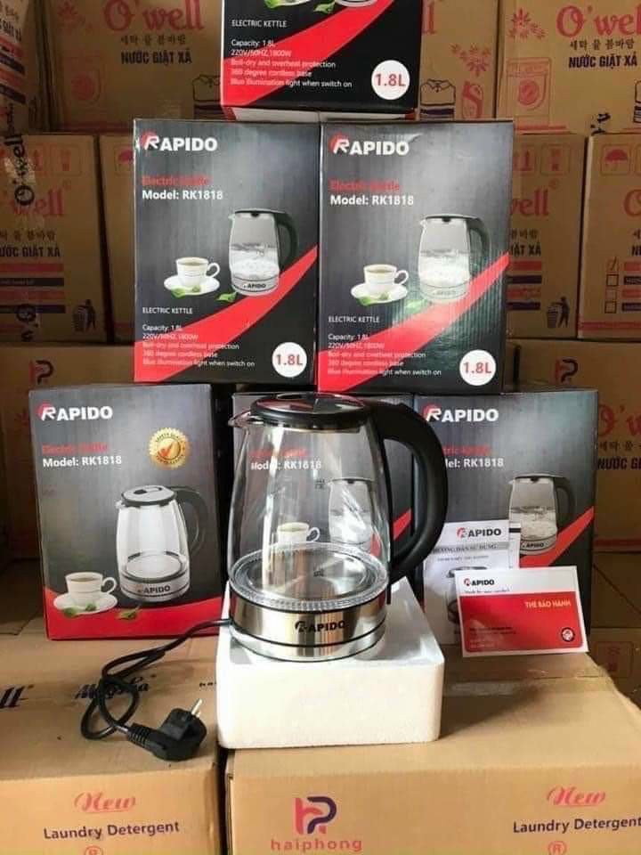 Ấm siêu tốc thủy tinh Rapido