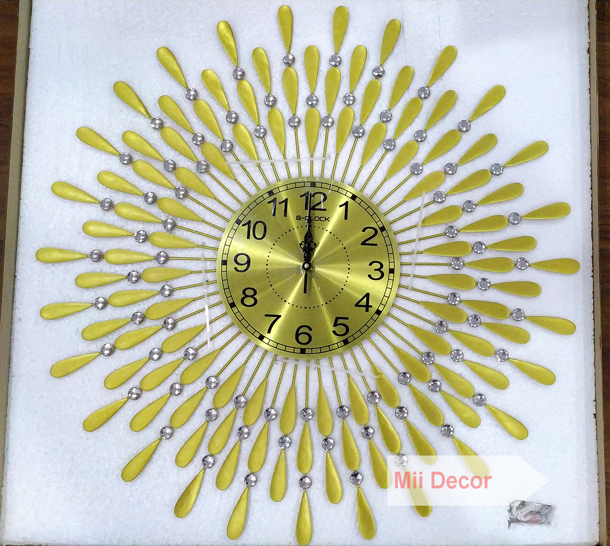 (ẢNH THẬT + BẢO hành 3 năm) ĐỒNG HỒ TREO TƯỜNG CON CÔNG - ĐỒNG HỒ MẶT TRỜI VÀNG - ĐỒng hồ Treo Tường - MT38 MT50 MT60