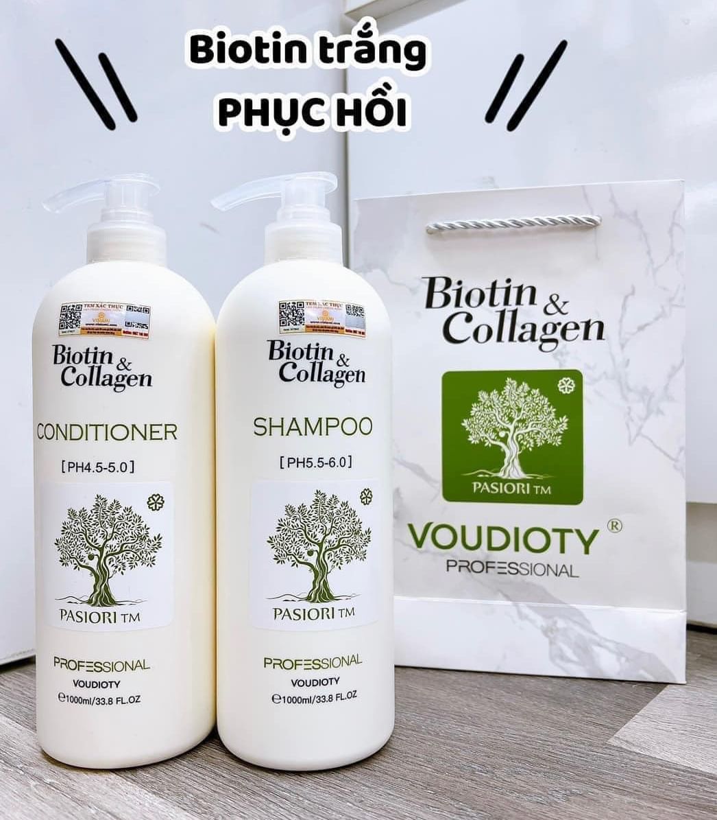 Dầu gội xả kích thích mọc tóc Biotin & Collagen 1000ml