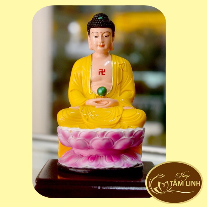 Tượng đức phật a di đà cao 11cm tay cầm ngọc - nhiều mẫu