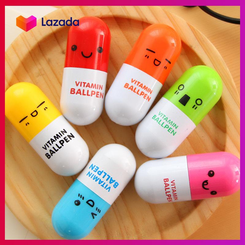 Set 4 bút bi hình viên vitamin cute pill - kashop