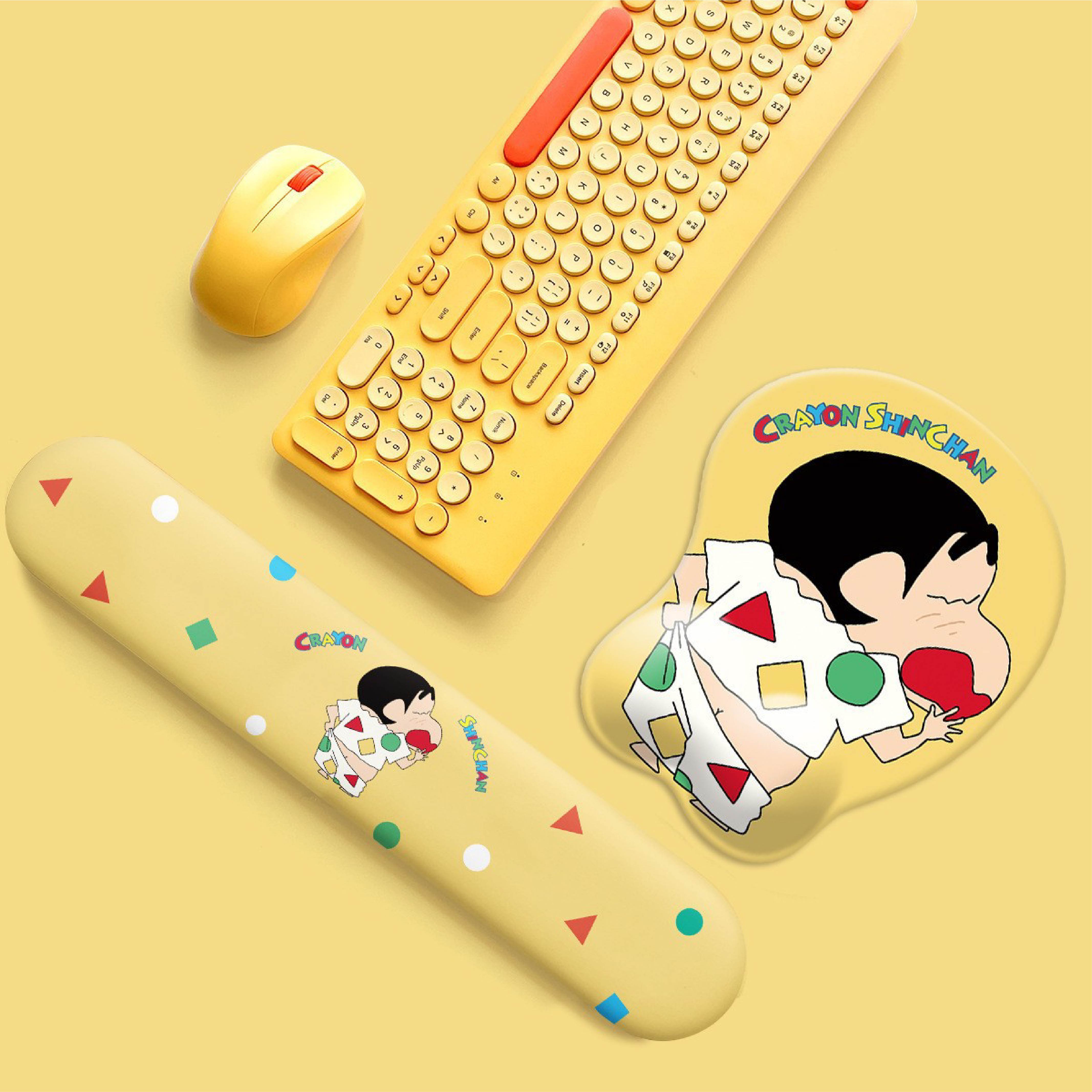 Miếng lót chuột có đệm kê tay bàn phím silicone cỡ lớn hoạt hình anime thú cưng 3d êm ái chống mỏi cổ tay, trơn trượt