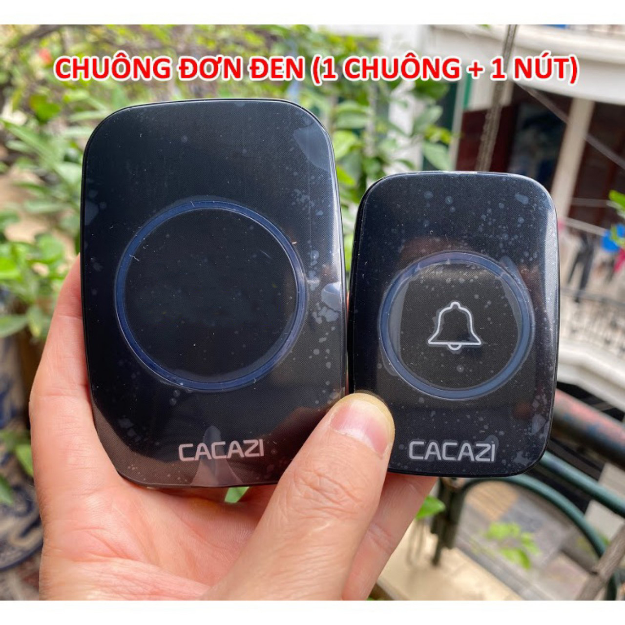 Chuông cửa không dây Cacazi A10 chống nước BH 12 tháng (loại cao cấp), Chuông người già, chuông người bệnh bấm khi có nhu cầu gọi người nhà