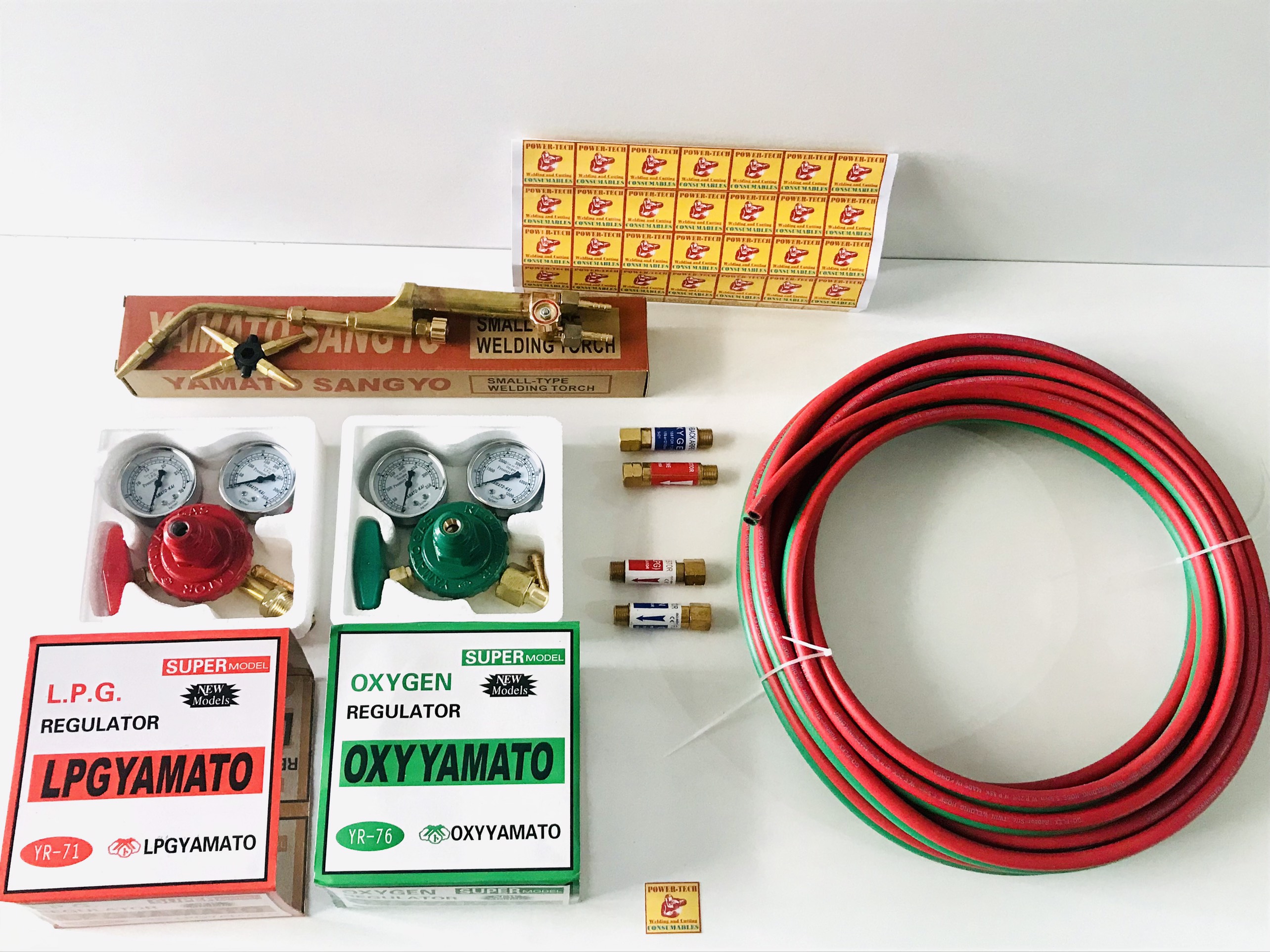 Full trọn bộ đèn hàn gió đá yamato tay hàn hơi đồng hồ oxy gas van chống cháy dây hơi đôi ... bảo vệ an toàn 2 cấp