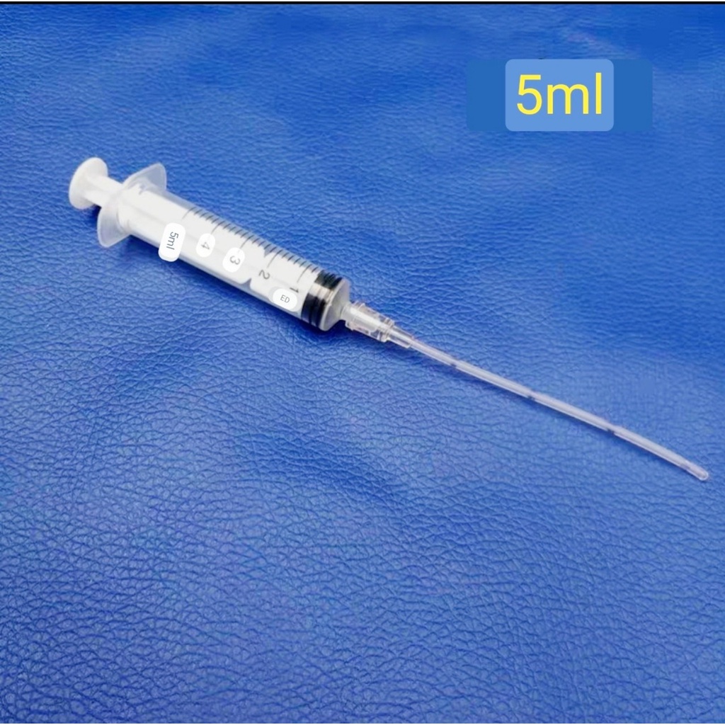 Xi lanh 5ml + ống bơm bột đút vẹt non ống bơm thức ăn cho gà đá bơm thức ăn cho nhồng non bơm thức ăn bồ câu non