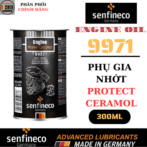 Senfineco 9971 Phụ Gia Phủ Gốm Khôi Phục & Bảo Vệ Động Cơ Ceramol - Engine Protector Ceramol [300ml] tặng kèm chai nano phủ kính và khăn