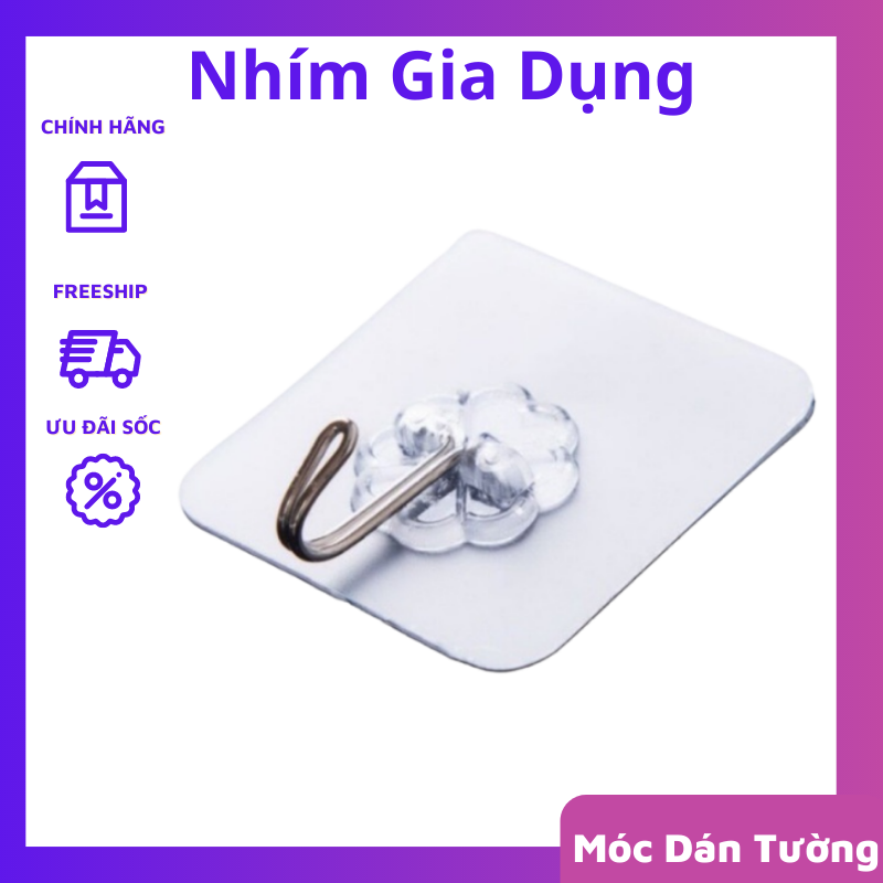 Combo 5 Móc dính tường trong suốt siêu chắc