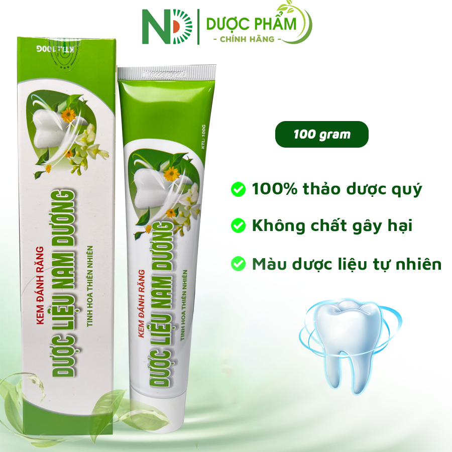 Kem đánh răng dược liệu Nam Dương trắng tự nhiên lành tính không chất tạo màu