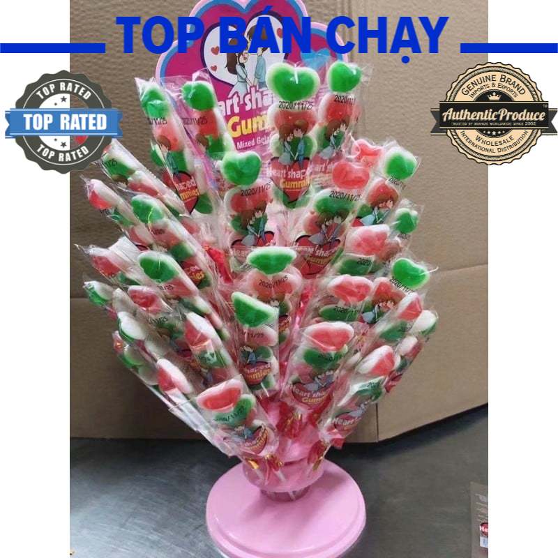 [ Sale ] Combo 3 cây kẹo dẻo Trái cây ( humberger ) xiên que