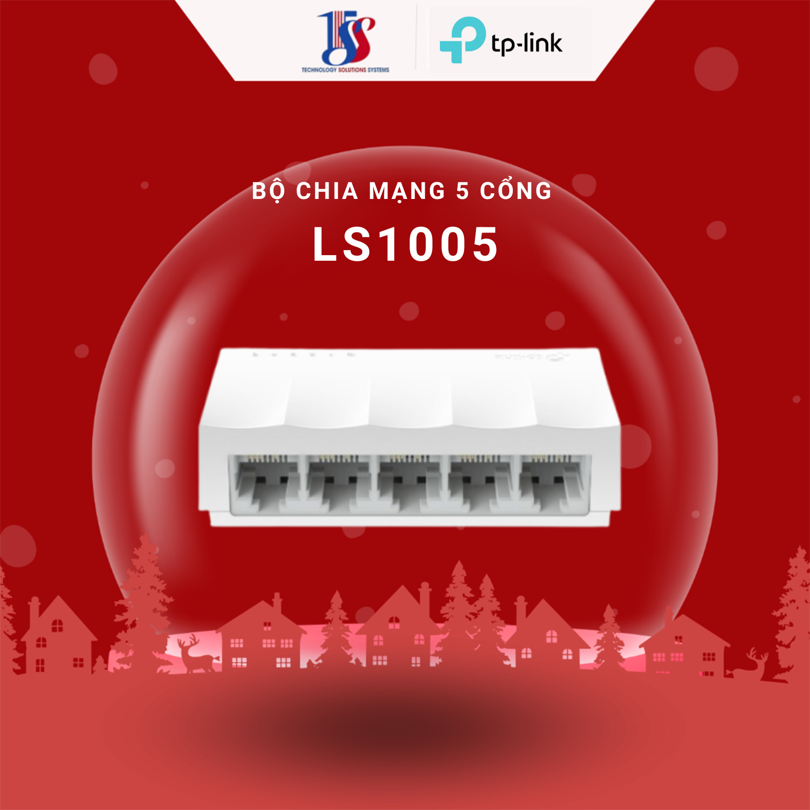 Bộ chia mạng, Switch TP-Link LS1005 Để Bàn 5 Cổng 10/100Mbps - Hàng chính hãng bảo hành 24 tháng