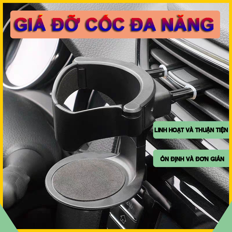 Giá đỡ đồ uống trên xe ô tô kẹp cửa gió điêu hòa