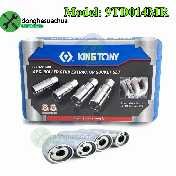 Bộ cảo cốt ren kingtony 9td014mr đầu tuýp m6-m8-m10-m12