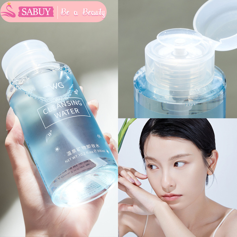 Nước tẩy trang 300ml Loại bỏ bụi bẩn trang điểm Làm sạch khuôn mặt Chăm sóc da Nhuận Trạch giữ ẩm Ba hiệu ứng trong một Nước tẩy trang khoáng suối nước nóng