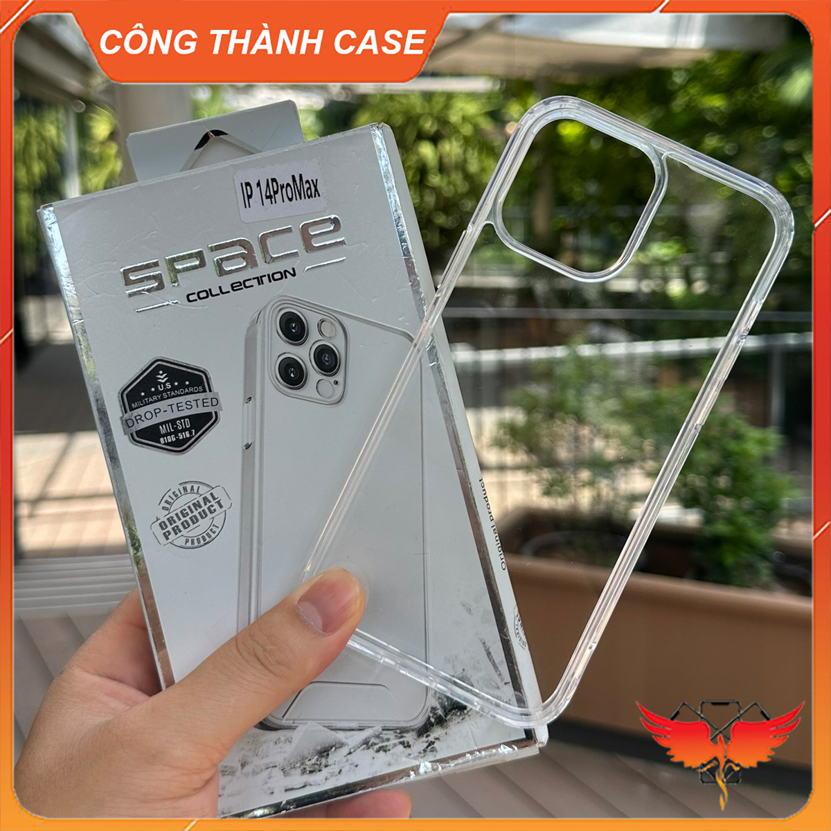 Ốp lưng trong suốt chống sốc chính hãng SPACE 1 cho iPhone Xsmax, 11Promax, 12Promax, 13Promax, 14Promax