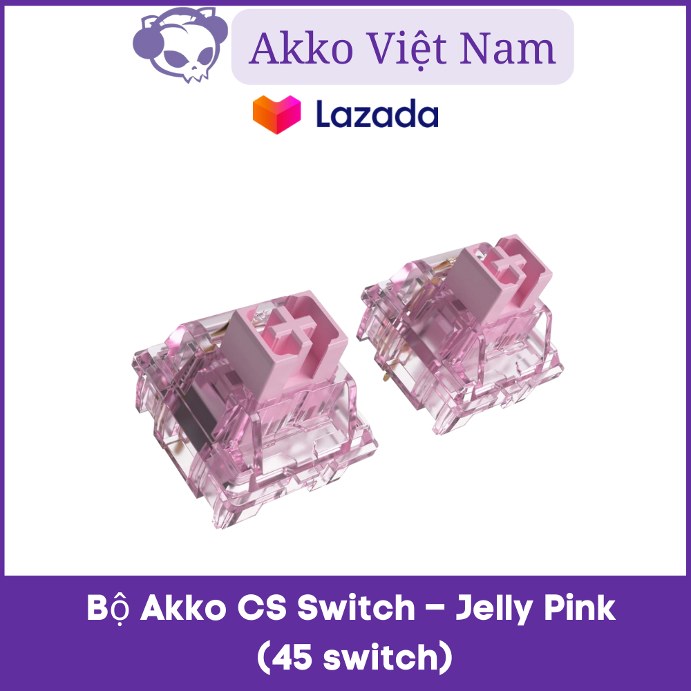 Bộ Switch bàn phím cơ AKKO CS Switch – Jelly Pink (45 switch)